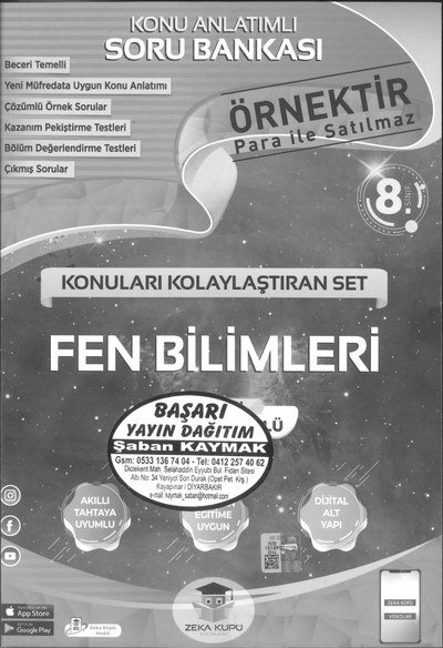 KONU ANLATIMLI SORU BANKASI FEN BİLİMLERİ YKS Fotokopi