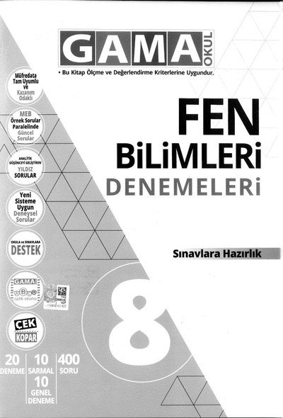 FEN BİLİMLERİ DENEMELERİ YKS Fotokopi