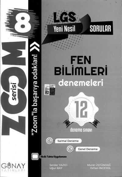 ZOOM SERİSİ FEN BİLİMLERİ 12 DENEME SINAVI YKS Fotokopi