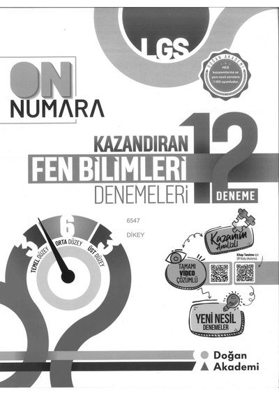 ON NUMARA FEN BİLİMLERİ 12 DENEMELERİ YKS Fotokopi