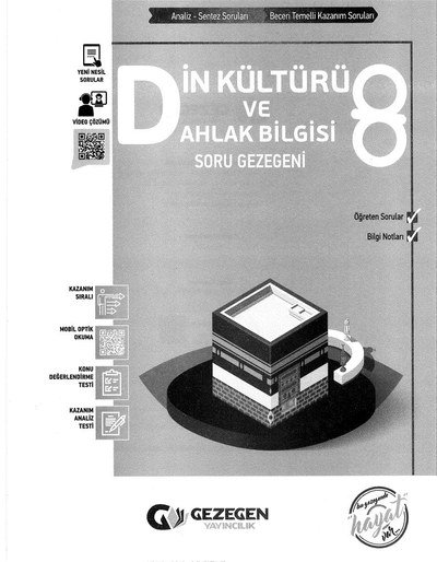 DİN KÜLTÜRÜ VE AHLAK BİLGİSİ SORU GEZEGENİ YKS Fotokopi