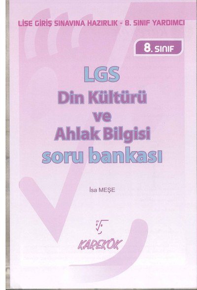 LGS DİN KÜLTÜRÜ VE AHLAK BİLGİSİ SORU BANKASI YKS Fotokopi