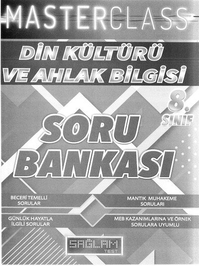 MASTERCLASS DİN KÜLTÜRÜ VE AHLAK BİLGİSİ SORU BANKASI YKS Fotokopi