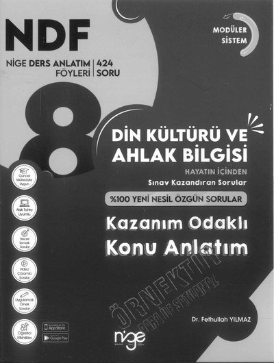 DİN KÜLTÜRÜ VE AHLAK BİLGİSİ KAZANIM ODAKLI KONU ANLATIM YKS Fotokopi