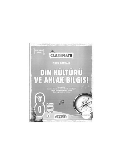 CLASSMATE DİN KÜLTÜRÜ VE AHLAK BİLGİSİ YKS Fotokopi