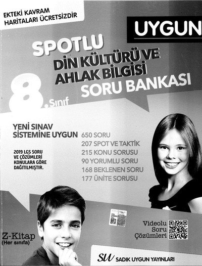 SPOTLU DİN KÜLTÜRÜ VE AHLAK BİLGİSİ SORU BANKASI YKS Fotokopi