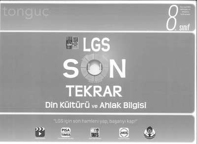 LGS SON TEKRAR DİN KÜLTÜRÜ VE AHLAK BİLGİSİ YKS Fotokopi