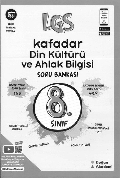 LGS KAFADAR DİN KÜLTÜRÜ VE AHLAK BİLGİSİ YKS Fotokopi