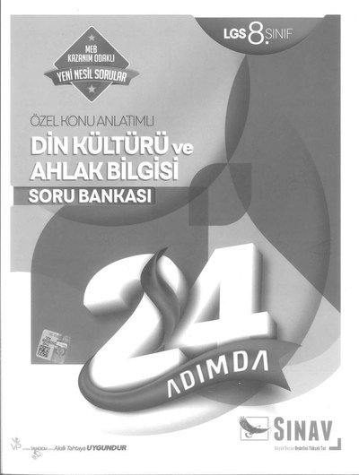 ÖZEL KONU ANLATIMLI DİN KÜLTÜRÜ VE AHLAK BİLGİSİ SORU BANKASI YKS Fotokopi