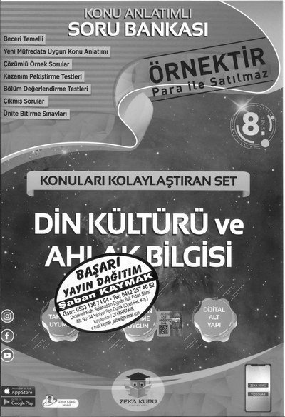 KONU ANLATIMLI SORU BANKASI DİN KÜLTÜRÜ VE AHLAK BİLGİSİ YKS Fotokopi