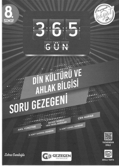 365 GÜN DİN KÜLTÜRÜ VE AHLAK BİLGİSİ SORU GEZEGENİ YKS Fotokopi