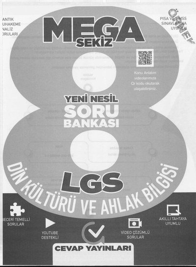MEGA SEKİZ LGS DİN KÜLTÜRÜ VE AHLAK BİLGİSİ SORU BANKASI YKS Fotokopi