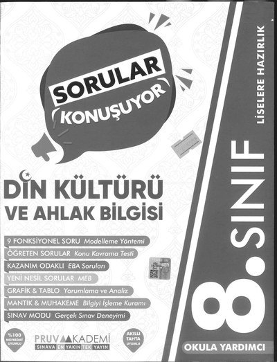 SORULAR KONUŞUYOR DİN KÜLTÜRÜ VE AHLAK BİLGİSİ YKS Fotokopi