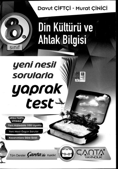 DİN KÜLTÜRÜ VE AHLAK BİLGİSİ YENİ NESİL SORULARLA YAPRAK TEST YKS Fotokopi