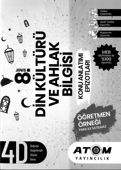 DİN KÜLTÜRÜ VE AHLAK BİLGİSİ KONU ANLATIM EPİZOTLARI YKS Fotokopi