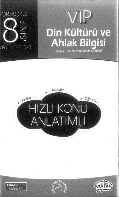 VIP DİN KÜLTÜRÜ VE AHLAK BİLGİSİ HIZLI KONU ANLATIMLI YKS Fotokopi