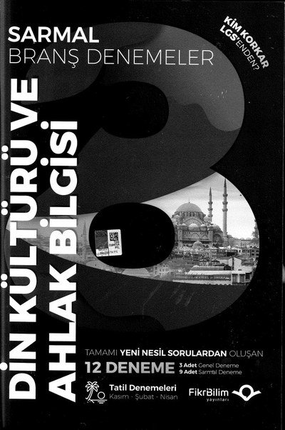 DİN KÜLTÜRÜ VE AHLAK BİLGİSİ 12 DENEME YKS Fotokopi