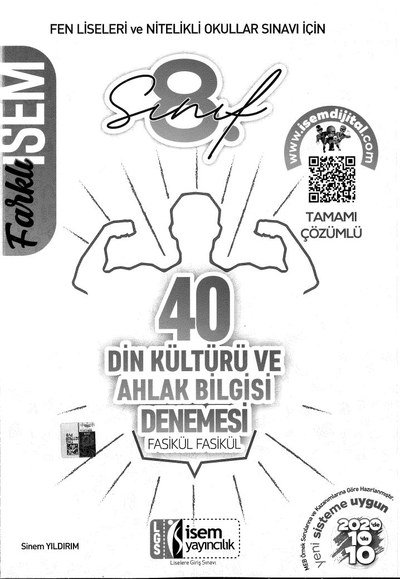 40 DİN KÜLTÜRÜ VE AHLAK BİLGİSİ DENEMESİ FASİKÜL FASİKÜL YKS Fotokopi