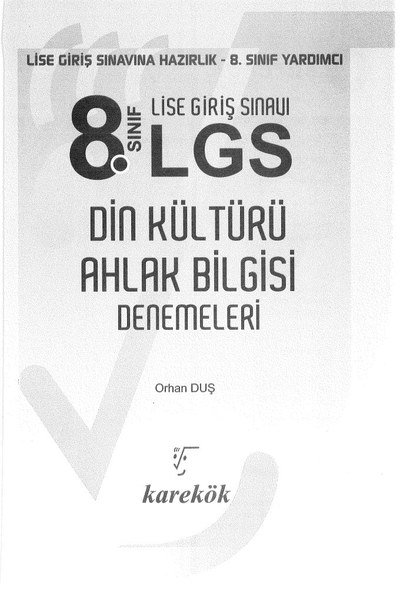 LGS DİN KÜLTÜRÜ VE AHLAK BİLGİSİ DENEMELERİ YKS Fotokopi