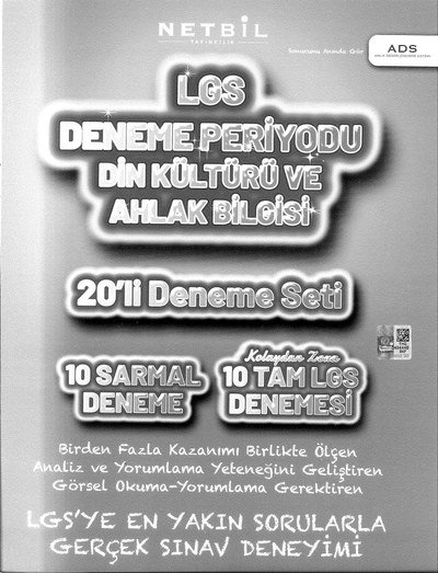 LGS DENEME PERİYODU DİN KÜLTÜRÜ VE AHLAK BİLGİSİ 20'Lİ DENEME YKS Fotokopi