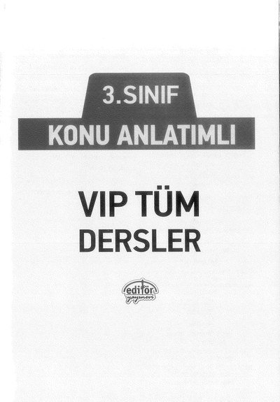 VIP TÜM DERSLER YKS Fotokopi