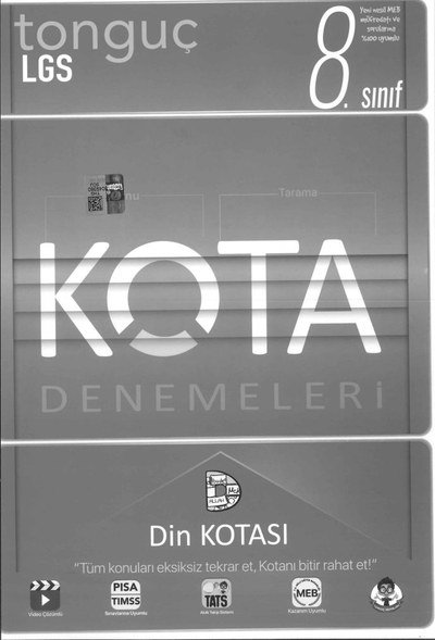 KOTA DENEMELERİ DİN KÜLTÜRÜ VE AHLAK BİLGİSİ YKS Fotokopi