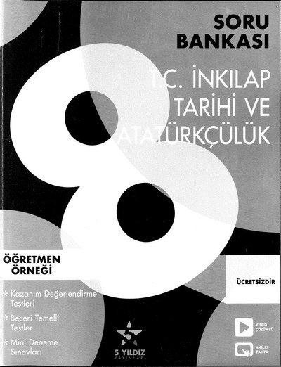 T.C. İNKILAP TARİHİ VE ATATÜRKÇÜLÜK SORU BANKASI YKS Fotokopi