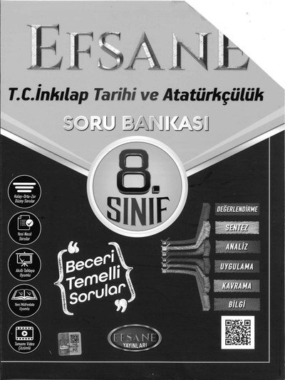 EFSANE T.C. İNKILAP TARİHİ VE ATATÜRKÇÜLÜK SORU BANKASI YKS Fotokopi