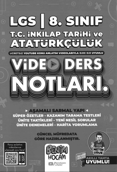 T.C. İNKILAP TARİHİ VE ATATÜRKÇÜLÜK VİDEO DERS NOTLARI YKS Fotokopi