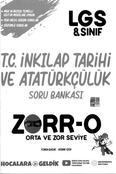 T.C. İNKILAP TARİHİ VE ATATÜRKÇÜLÜK SORU BANKASI ZORR-O YKS Fotokopi