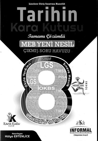 TARİHİN TAMAMI ÇÖZÜMLÜ MEB YENİ NESİL ÇIKMIŞ SORU HAVUZU LGS YKS Fotokopi