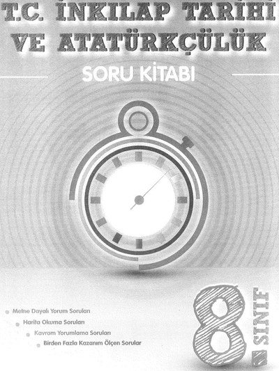 T.C. İNKILAP TARİHİ VE ATATÜRKÇÜLÜK SORU KİTABI KRONOMETRE YKS Fotokopi