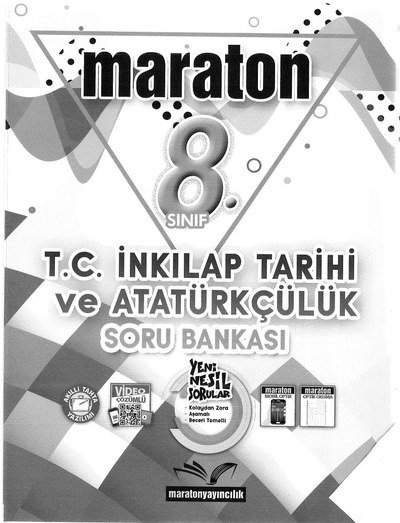 MARATON T.C. İNKILAP TARİHİ VE ATATÜRKÇÜLÜK SORU BANKASI YKS Fotokopi