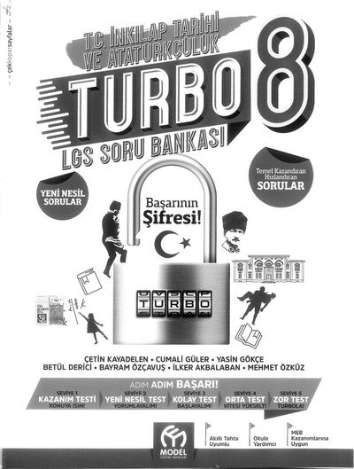 T.C. İNKILAP TARİHİ VE ATATÜRKÇÜLÜK TURBO LGS SORU BANKASI YKS Fotokopi