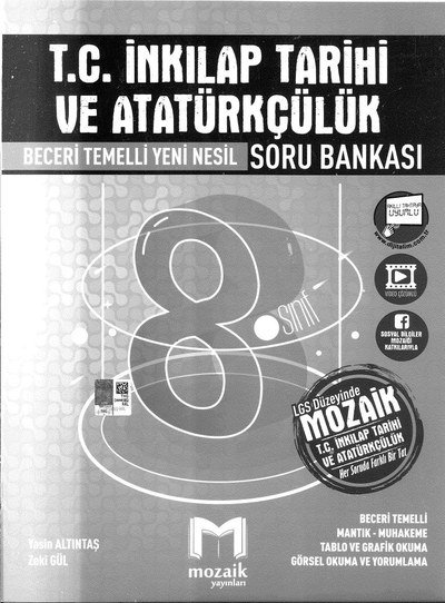 T.C. İNKILAP TARİHİ VE ATATÜRKÇÜLÜK BECERİ TEMELLİ YENİ NESİL SORU BANKASI YKS Fotokopi