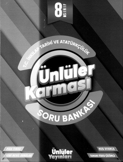 T.C. İNKILAP TARİHİ VE ATATÜRKÇÜLÜK ÜNLÜLER KARMASI SORU BANKASI YKS Fotokopi