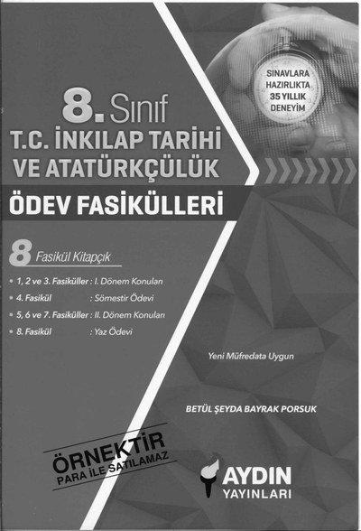 T.C. İNKILAP TARİHİ VE ATATÜRKÇÜLÜK ÖDEV FASİKÜLLERİ YKS Fotokopi