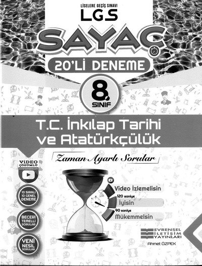 LGS SAYAÇ 20'Lİ DENEME T.C. İNKILAP TARİHİ VE ATATÜRKÇÜLÜK YKS Fotokopi