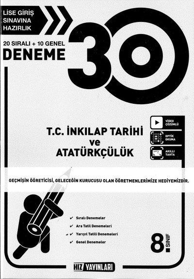 30 DENEME T.C. İNKILAP TARİH VE ATATÜRKÇÜLÜK YKS Fotokopi