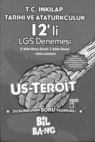 T.C. İNKILAP TARİHİ VE ATATÜRKÇÜLÜK 12'Lİ LGS DENEMESİ YKS Fotokopi