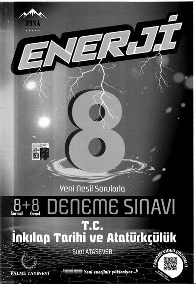 ENERJİ 8+8 DENEME SINAVI T.C. İNKILAP TARİHİ VE ATATÜRKÇÜLÜK YKS Fotokopi