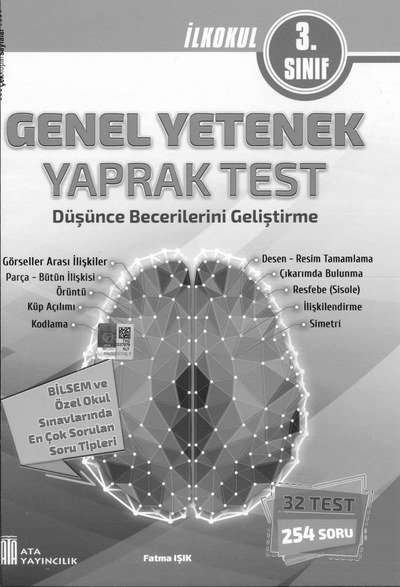 GENEL YETENEK DÜŞÜNCE BECERİLERİNİ GELİŞTİRME YKS Fotokopi