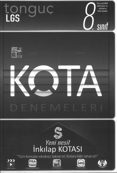 LGS KOTA DENEMELERİ YENİ NESİL İNKILAP KOTASI YKS Fotokopi