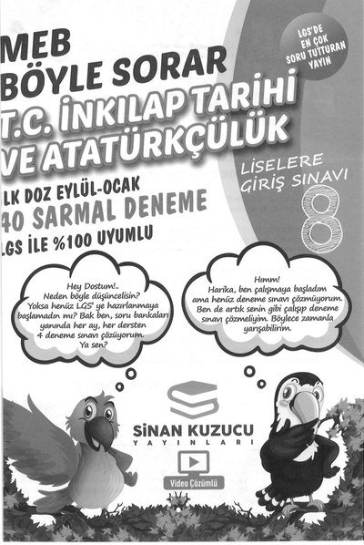 MEB BÖYLE SORAR T.C. İNKILAP TARİHİ VE ATATÜRKÇÜLÜK YKS Fotokopi