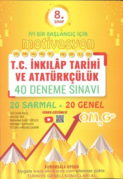 MOTİVASYON T.C. İNKILAP TARİHİ VE ATATÜRKÇÜLÜK 40 DENEME SINAVI YKS Fotokopi
