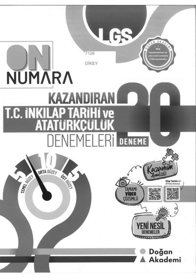 ON NUMARA T.C. İNKILAP TARİHİ VE ATATÜRKÇÜLÜK DENEMELERİ 20 DENEME YKS Fotokopi