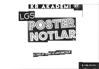 T.C. İNKILAP TARİHİ VE ATATÜRKÇÜLÜK LGS POSTER NOTLAR YKS Fotokopi
