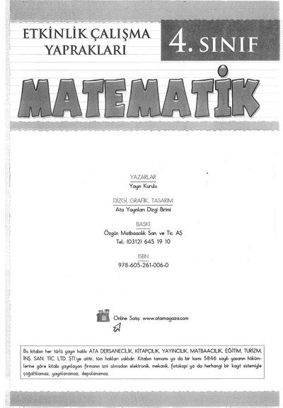 MATEMATİK YKS Fotokopi