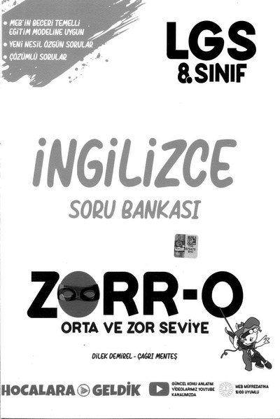 İNGİLİZCE SORU BANKASI ZORR-O YKS Fotokopi