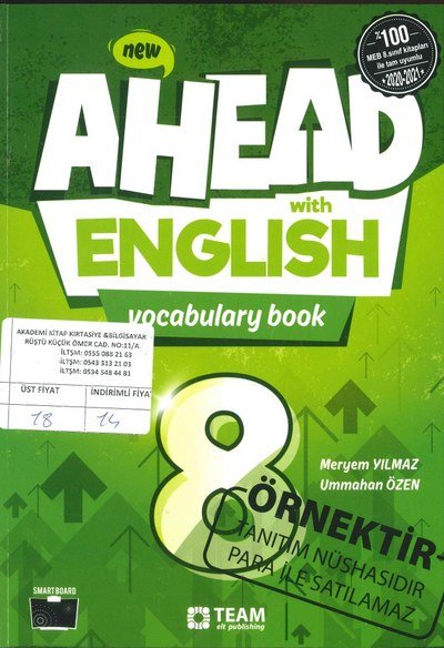 AHEAD WITH ENGLISH VOCABULARY BOOK YKS Fotokopi